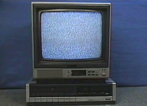 CRT TV with static